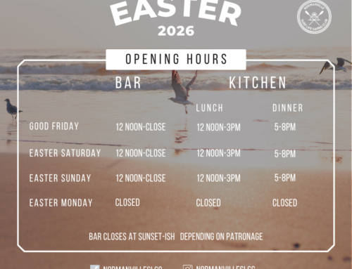 Easter 2026 hours – Club Bar & Kitchen